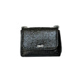 Borsa Artigianale Amada in pelle lucida effetto crackle black di Nany Magenis