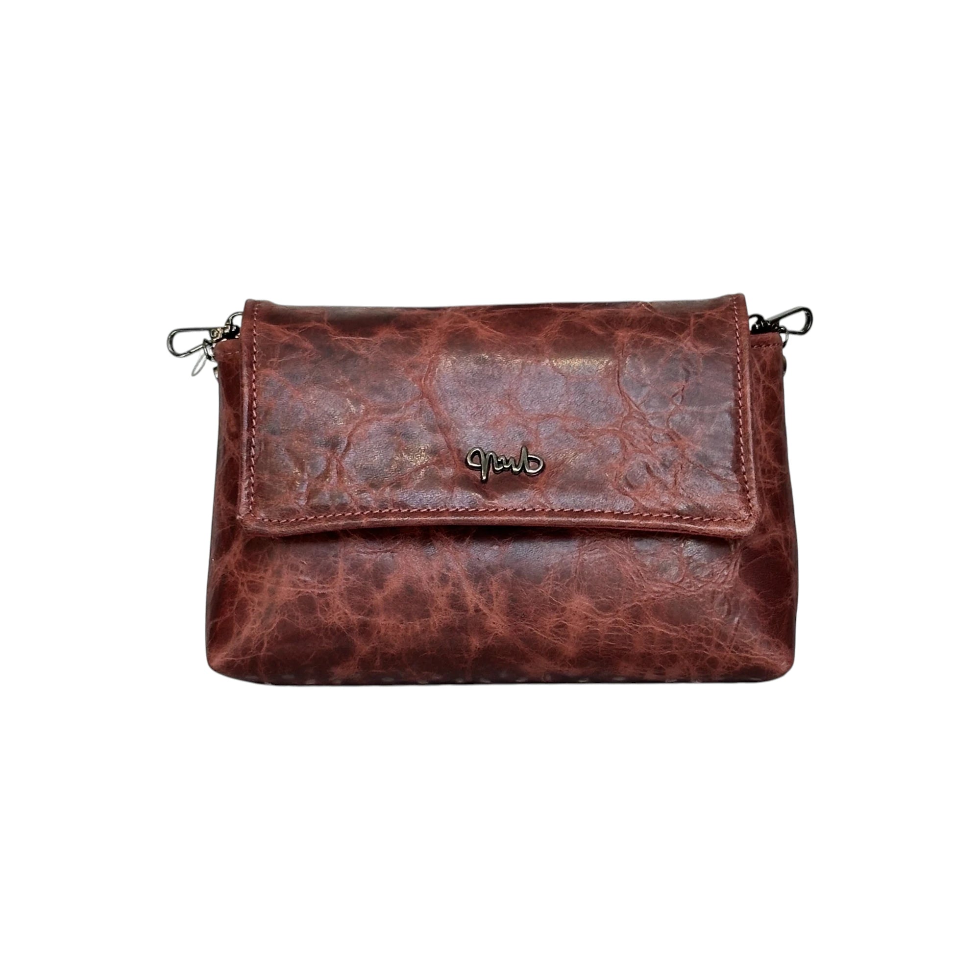 Borsa Artigianale Amada in pelle vintage cuoio di Nany Magenis