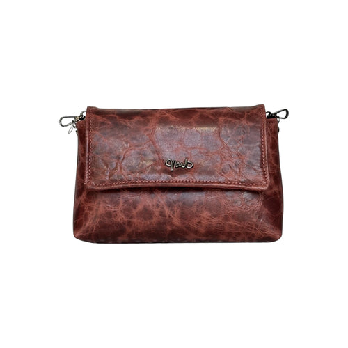 Borsa Artigianale Amada in pelle vintage cuoio di Nany Magenis