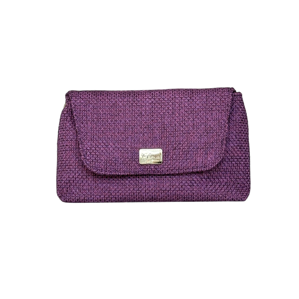 Borsa Artigianale Amada in tessuto glitter viola di Nany Magenis