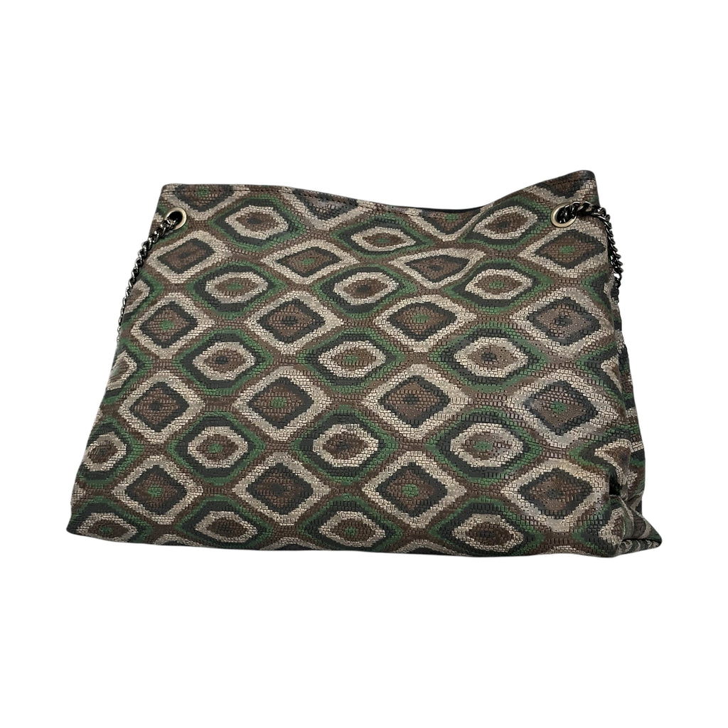 Borsa Artigianale Ismi in tessuto geometrico vintage di Nany Magenis