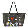 Borsa Artigianale Terry Idol in pelle pitonato con disegno Peanuts Love made by Nany Magenis