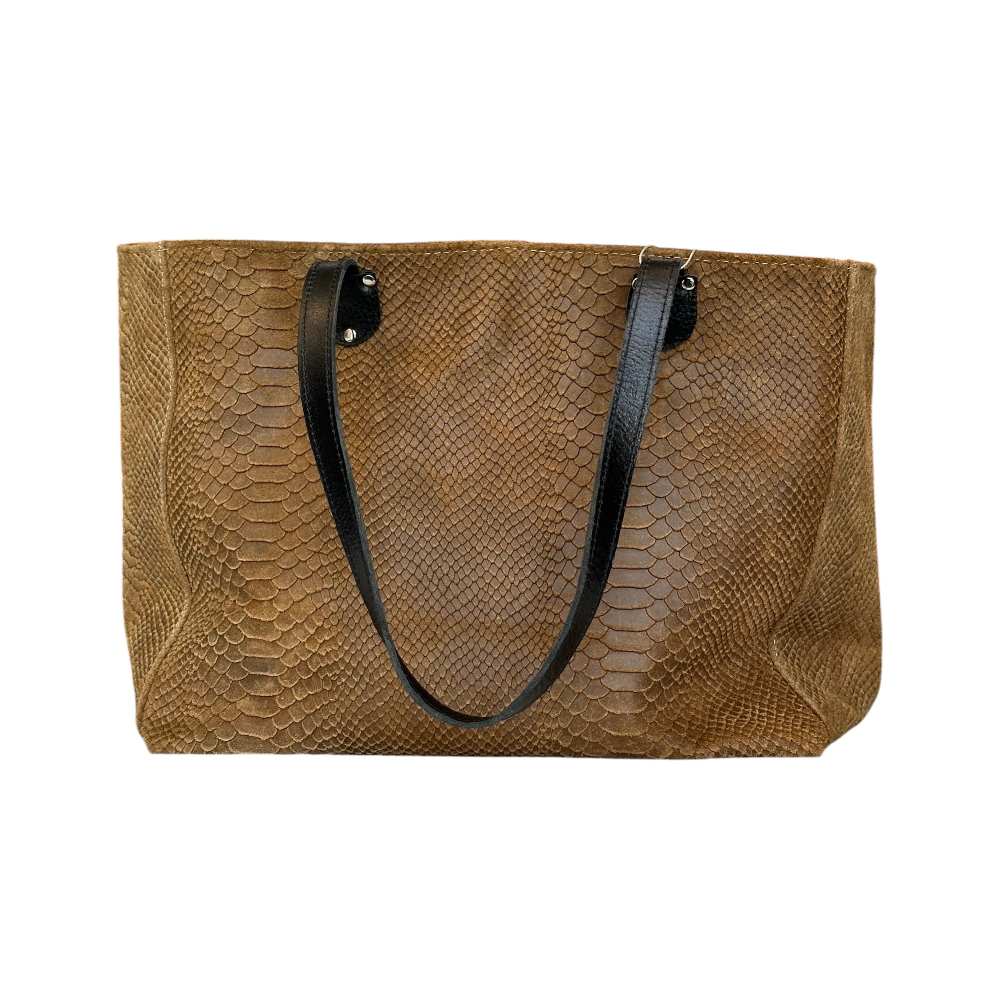 Borsa Artigianale Terry Idol in pelle pitonata cuoio a tracolla made by Nany Magenis