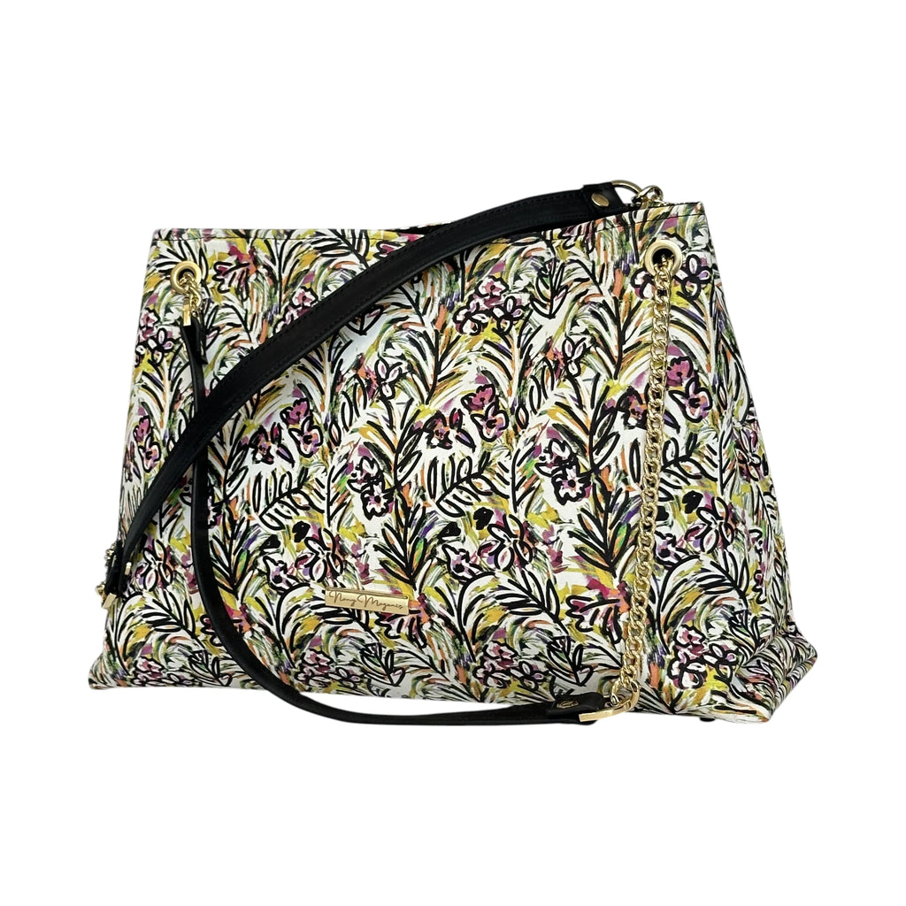 Borsa Artigianale Ismi a tracolla e spalla con fantasia botanica artistica di Nany Magenis